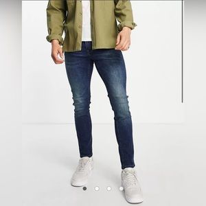 Only & Sons Skinny Fit Jeans in Midwash Blue